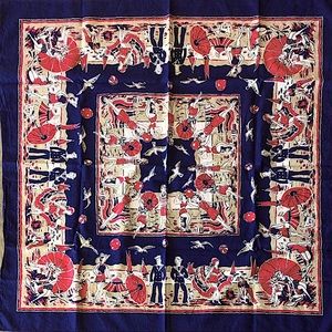 Reserved: Vintage Cotton Beach Print Scarf